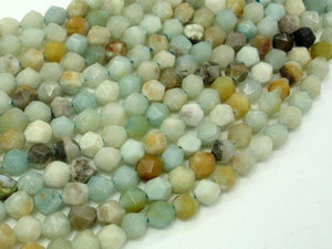 Amazonite Beads, 6mm Star Cut Faceted Round-Agate: Round & Faceted-BeadXpert