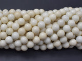 Ivory Jade Beads, 8mm (8.3mm)-Gems: Round & Faceted-BeadXpert