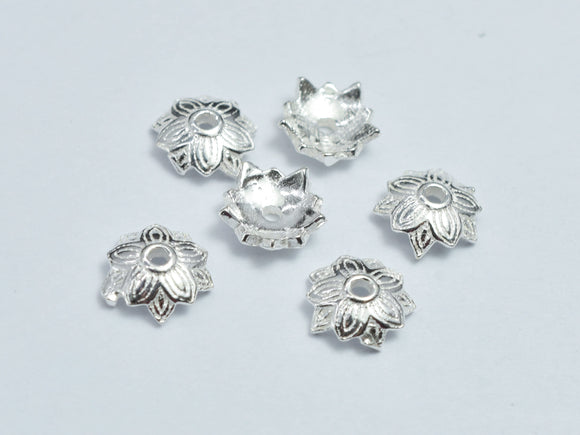 10pcs 925 Sterling Silver 6x2.2mm Flower Bead Caps-BeadXpert