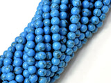 Howlite Turquoise Beads, Blue, 6mm Round Beads-Gems: Round & Faceted-BeadXpert