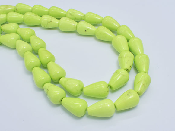 Howlite Turquoise- Apple Green, 9x14mm Teardrop Beads-BeadXpert