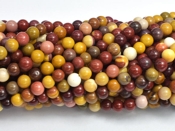 Mookaite Beads, 4mm (4.6mm), Round Beads-BeadXpert
