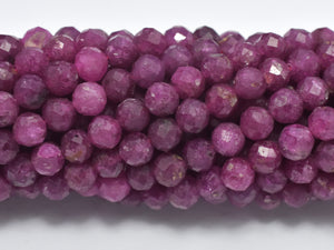Ruby Beads, 3.8mm Micro Faceted Round-Gems: Round & Faceted-BeadXpert