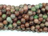 Red Green Garnet, 8mm Round Beads-BeadXpert