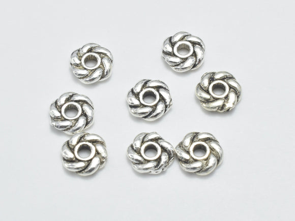 10pcs 925 Sterling Silver Spacers-Antique Silver, 5mm Space-Metal Findings & Charms-BeadXpert