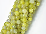 Lemon Matrix Quartz Beads, 8mm (8.4mm) Round-Gems: Round & Faceted-BeadXpert