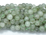 Green Rutilated Quartz Beads, 10mm Round Beads-Gems: Round & Faceted-BeadXpert