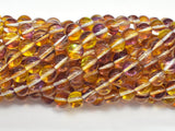 Mystic Aura Quartz-Yellow, Purple, 8mm, Round-BeadXpert