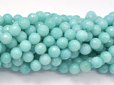 Jade-Light Blue, 8mm Faceted Round-Gems: Round & Faceted-BeadXpert