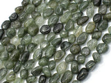 Green Rutilated Quartz Beads, Approx 6x8mm Nugget Beads-Gems: Nugget,Chips,Drop-BeadXpert