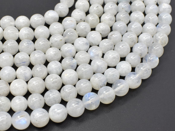 White Moonstone Beads, 8mm (8.5mm) Round Beads-BeadXpert