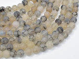 Matte Dragon Vein Agate Beads, Black & White, 8mm Round Beads-Agate: Round & Faceted-BeadXpert