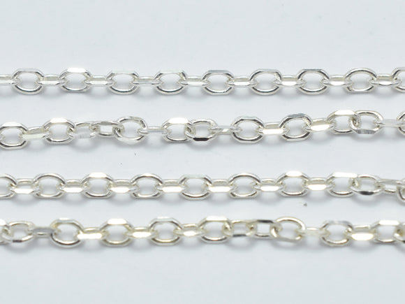 1foot 925 Sterling Silver Chain, Oval Chain-Metal Findings & Charms-BeadXpert