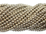Hematite Beads-Light Gold, 4mm Round Beads-Gems: Round & Faceted-BeadXpert