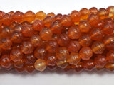 Carnelian-Orange 8mm Bell Beads, 14 Inch-BeadXpert