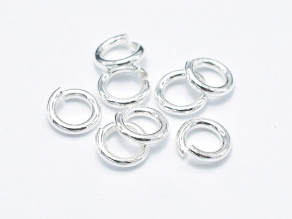 20pcs 925 Sterling Silver Open Jump Ring, 5mm, 1mm (18guage)-Metal Findings & Charms-BeadXpert