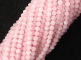 Matte Rose Quartz Beads, 4mm Round beads-Gems: Round & Faceted-BeadXpert