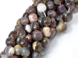 Botswana Agate, 10x14mm Nugget Beads, 15.5 Inch-Gems: Nugget,Chips,Drop-BeadXpert
