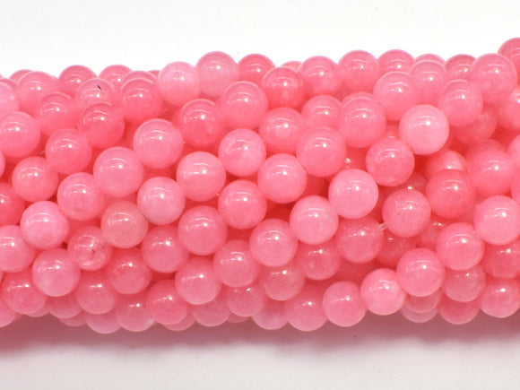 Jade Beads-Pink, 6mm Round Beads-BeadXpert