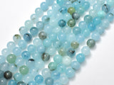 Jade Beads-Aqua Blue, 8mm (8.3mm) Round-BeadXpert