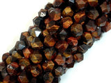 Red Tiger Eye, 8mm Star Cut Faceted Round-Gems: Round & Faceted-BeadXpert