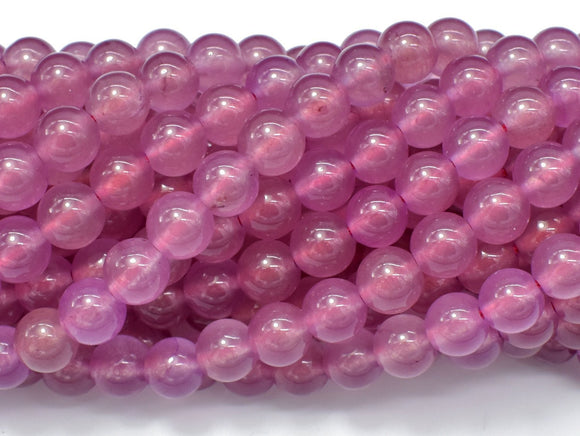 Jade Beads-Mauve, 8mm Round Beads-Gems: Round & Faceted-BeadXpert