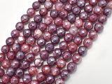 Mystic Coated Fire Agate- Red, 8mm Faceted-BeadXpert