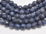 Blue Sapphire Beads, 5mm (5.3mm) Faceted Round, 18 Inch-Gems: Round & Faceted-BeadXpert