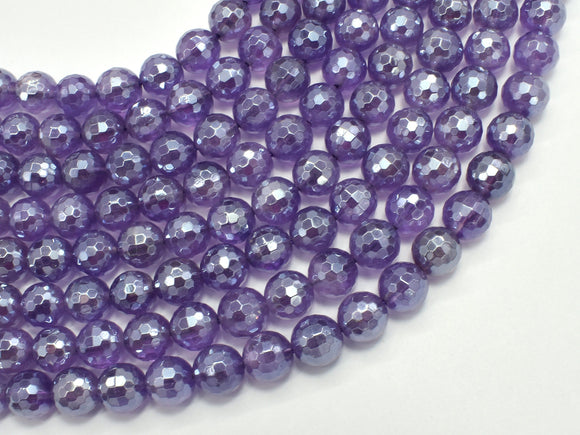 Mystic Coated Amethyst 8mm Faceted Round-BeadXpert