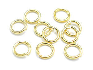 500pcs 4mm Open Jump Ring, 0.6mm (22gauge), Gold Plated-Metal Findings & Charms-BeadXpert