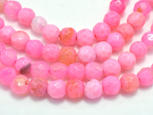 Agate Beads-Pink, 4mm Faceted Round, 14.5 Inch-Gems: Round & Faceted-BeadXpert