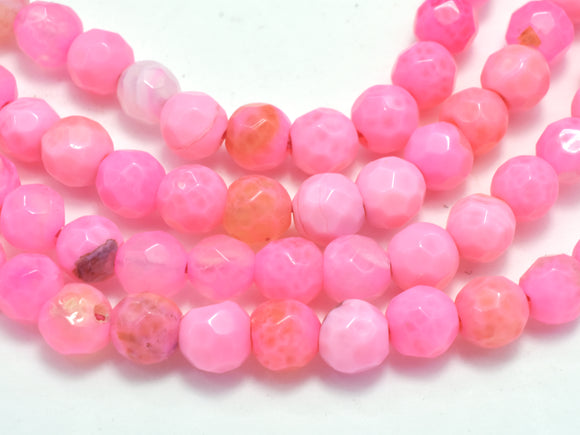 Agate Beads-Pink, 4mm Faceted Round, 14.5 Inch-Gems: Round & Faceted-BeadXpert