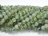 Prehnite, 7mm, Round Beads, 15.5 Inch-BeadXpert