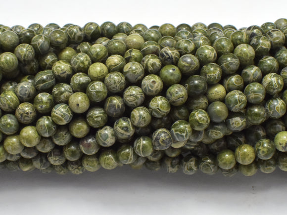 Alligator Skin Jasper, Green Brecciated Jasper, Round, 4mm-Gems: Round & Faceted-BeadXpert