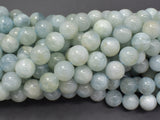 Aquamarine Beads, Round, 10mm-Gems: Round & Faceted-BeadXpert