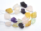 Raw Rough Citrine, Fluorite, Clear Quartz, Amethyst, Rose Quartz-BeadXpert