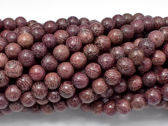 Purple Sandalwood Beads, 6mm Round Beads-Wood-BeadXpert