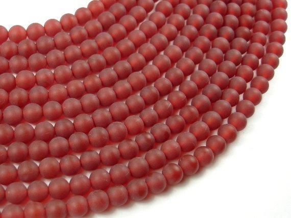 Matte Carnelian Beads, 6mm Round Beads-Gems: Round & Faceted-BeadXpert