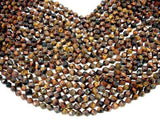 Red Tiger Eye, 8mm Star Cut Faceted Round-Gems: Round & Faceted-BeadXpert