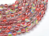 Mystic Aura Quartz-Red, Rainbow, 6mm (6.3mm) Round-Gems: Round & Faceted-BeadXpert