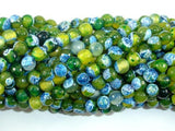 Agate Beads, Blue & Green, 6mm Faceted Round-Gems: Round & Faceted-BeadXpert