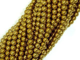 Hematite Beads-Gold, 4mm Round Beads-Gems: Round & Faceted-BeadXpert