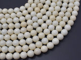 Ivory Jade Beads, 8mm (8.3mm)-Gems: Round & Faceted-BeadXpert