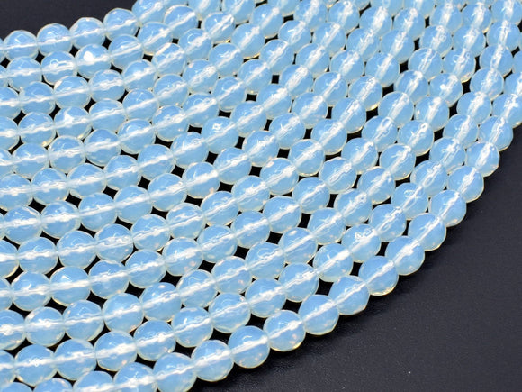 White Opalite Beads, 6 mm Faceted Round Beads-Gems: Round & Faceted-BeadXpert