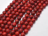 Red Howlite Beads, 8mm Round Beads-Gems: Round & Faceted-BeadXpert