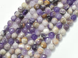 Chevron Amethyst Beads, 8mm, Faceted-BeadXpert