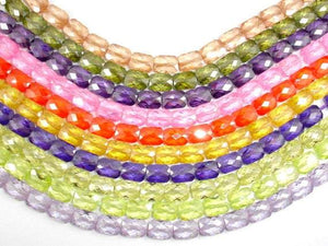 CZ beads, 6 x 8 mm Faceted Rectangle-Cubic Zirconia-BeadXpert