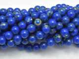 Shell Turquoise Howlite-Dark Blue, 8mm (8.5mm)-BeadXpert