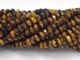Tiger Eye Beads, 4x6mm Faceted Rondelle-Gems:Assorted Shape-BeadXpert