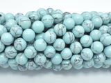 Turquoise Howlite-Light Blue, 8mm Round-Gems: Round & Faceted-BeadXpert